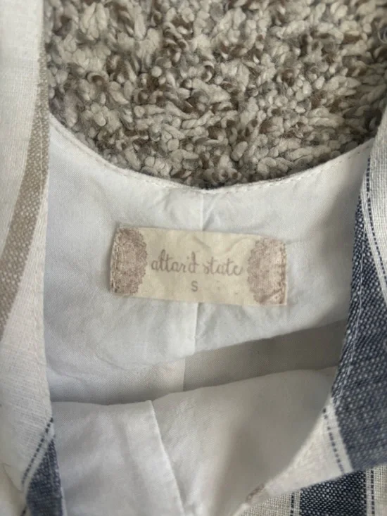 Altar’d State Striped Mini Overall Dress Adjustable Straps Size Small - Picture 4 of 5